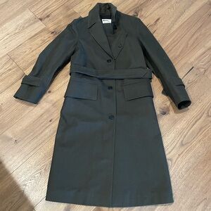 Margaret Howell Army Green Cotton Trench XXS